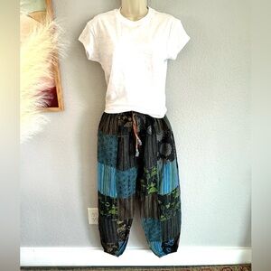 IndieGlam Cotton Patchwork Bohemian Pants